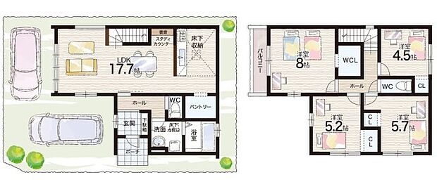 【4LDK】○西脇小学校・・・徒歩10分 ○星陵台中学校・・・徒歩10分