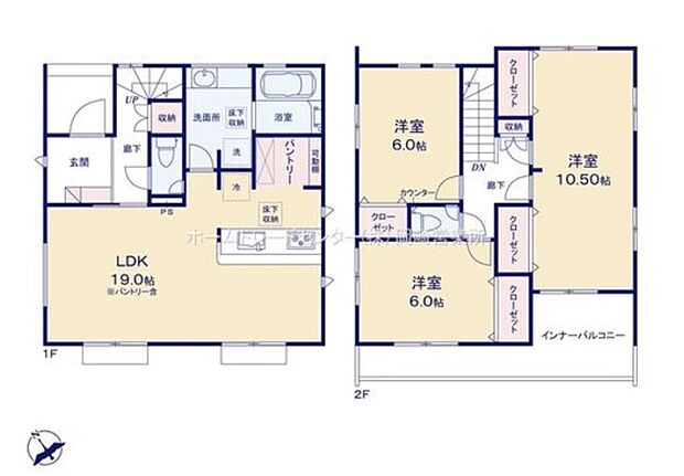 (2号棟)、価格4280万円、3LDK、土地面積145.66m2、建物面積100.6m2