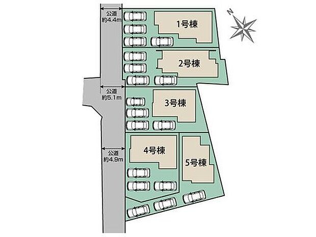 全5棟☆
カースペース3台以上♪