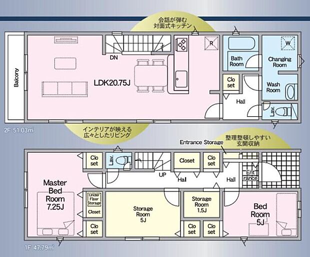 (１号棟)、価格2690万円、2LDK+2S、土地面積119.43m2、建物面積98.82m2