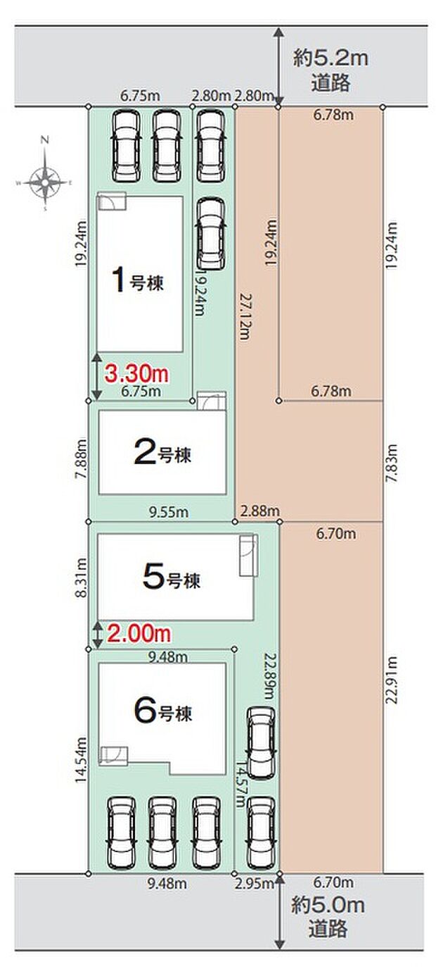 駐車2~3台可能スペースあり♪