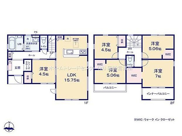 (1号棟)、価格2880万円、5LDK、土地面積149.07m2、建物面積110.98m2
