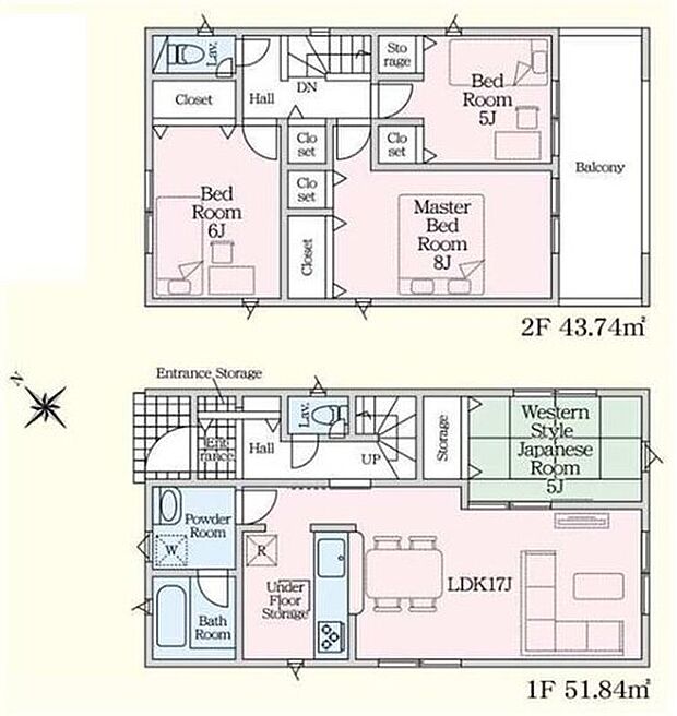(1号棟)、価格2890万円、4LDK、土地面積132.39m2、建物面積95.58m2