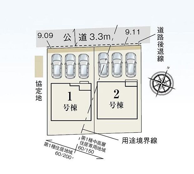 ２棟販売♪並列３台駐車可能です☆
