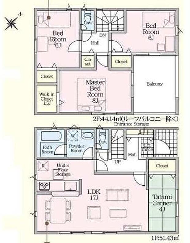 (1号棟)、価格3390万円、3LDK、土地面積145.07m2、建物面積105.29m2