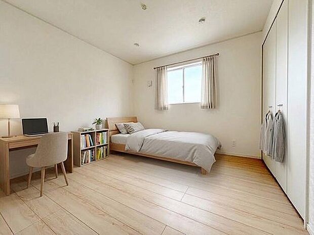 【4号棟】充分な広さと収納機能を備えた部屋はお子様の自発性と成長を促します。※家具をCGで加工しています。家具付き販売ではございません。
