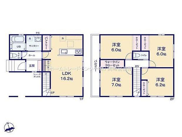 【4LDK】◇広々とした16.2帖のリビング☆◇食品や調理器具の保管に便利なパントリー♪◇大きな荷物も収納可能なウォークインクローゼット☆
