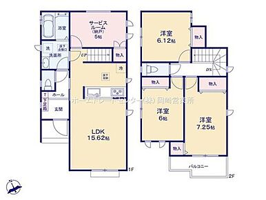 トイレスペースが2か所あるので、朝の混雑時に家族が分散して使用できます。またゲスト用・家族用と分けることも可能◎玄関ホール収納やWICを備え、いつもすっきり快適なお住まいを実現♪ 