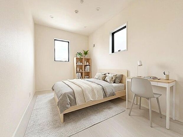 【リビング以外の居室】【１号棟】充分な広さと収納機能を備えた部屋はお子様の自発性と成長を促します。※家具をCGで加工しています。家具付き販売ではございません。