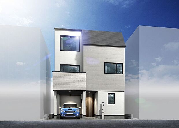 【完成イメージパース】都市の中でひときわ輝く、洗練されたフォルム。上質な日常を叶える佇まいです。