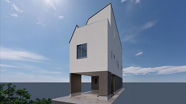 【完成イメージパース】都市の中でひときわ輝く、洗練されたフォルム。上質な日常を叶える佇まいです。