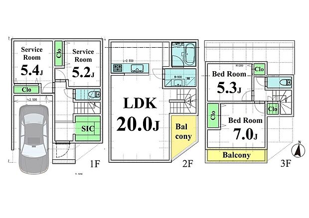 【建物プラン例　（間取り図）】【建物参考プラン間取図】建物プラン例：建物価格2360万円、建物面積117.79m2