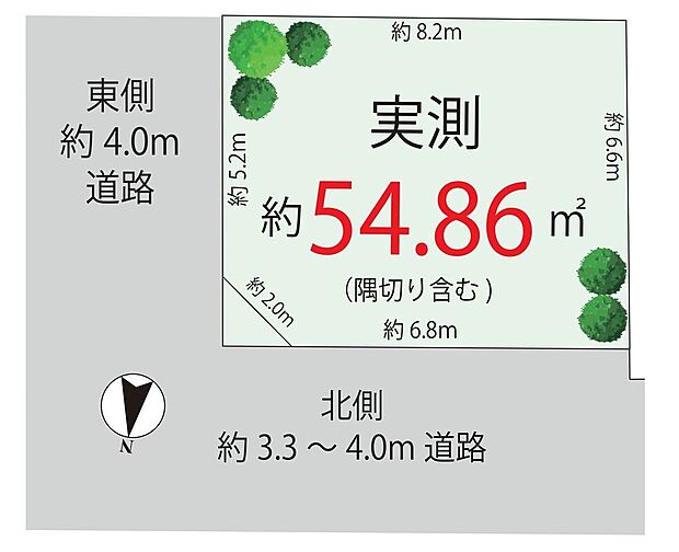 【全体区画図】角地がもたらす優れた採光と通風。ゆったりとした開放感に包まれ、上質な日常を叶える住環境です。