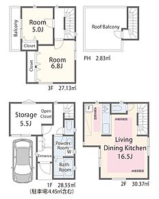家族が快適に暮らせる3LDK＋Sタイプ。充実の居住空間と豊富な収納で、ライフスタイルに合わせた使い方が楽しめます。 