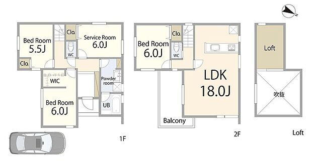【3LDK+S】【間取図 ファミリーに嬉しい3LDK+Sのプラン。納戸は収納だけでなく、在宅ワークや趣味部屋など多彩に活用できます。