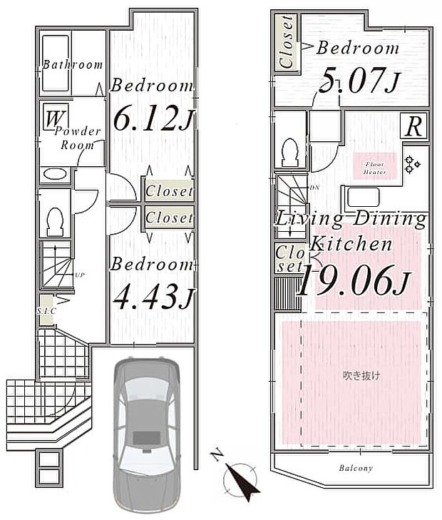【3LDK】(A号棟)、価格8980万円、3LDK、土地面積76.81m2、建物面積90.92m2