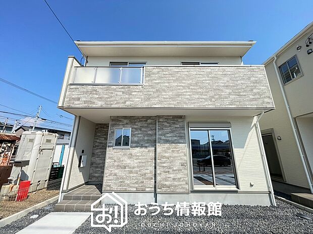 【現地写真（外観）【１号地】】全居室複層ガラスで夏は涼しく、冬は暖かいおうちです。