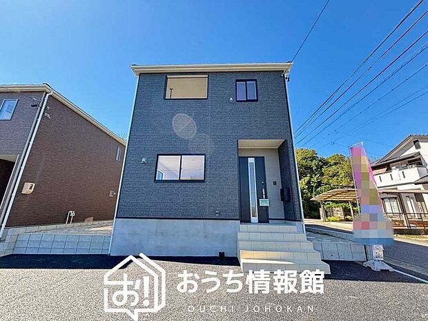 【現地写真（外観）【１号地】】雨で汚れを落とし、耐久性・耐候性に優れた外壁を使用しています。
