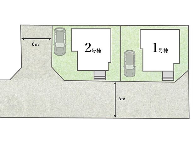 【外観：12月上旬撮影】
JR線「国立」「立川」駅、多摩モノレール「砂川七番」「玉川上水」駅が利用可能な立地に位置した全2棟が誕生！
バス停まで徒歩5～8分の立地。