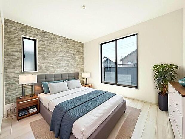 【施工例:Room】
WICやSIC、パントリーなどの収納スペースが確保されています。収納が豊富で部屋のスペースを最大限に活かすことができ、快適な空間をもたらします。