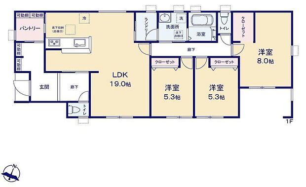 (2号棟)、価格3180万円、3LDK、土地面積210.63m2、建物面積102.68m2