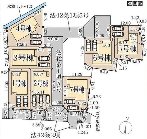 ≪全体区画図≫
カースペースは2台分可能♪閑静な住宅地☆住人以外の車の進入も少なく、小さなお子様のいるご家庭も安心です♪