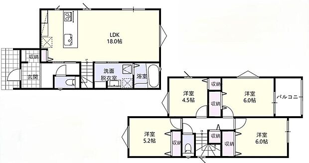 (1号棟)、4LDK、土地面積165.05m2、建物面積98.12m2