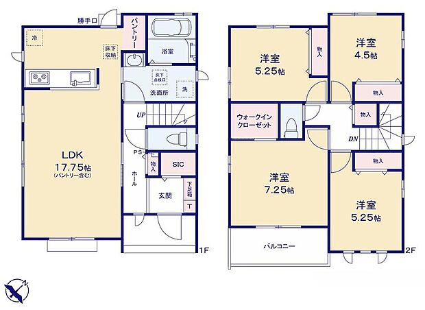 (C号棟)、4LDK、土地面積143.22m2、建物面積98.12m2