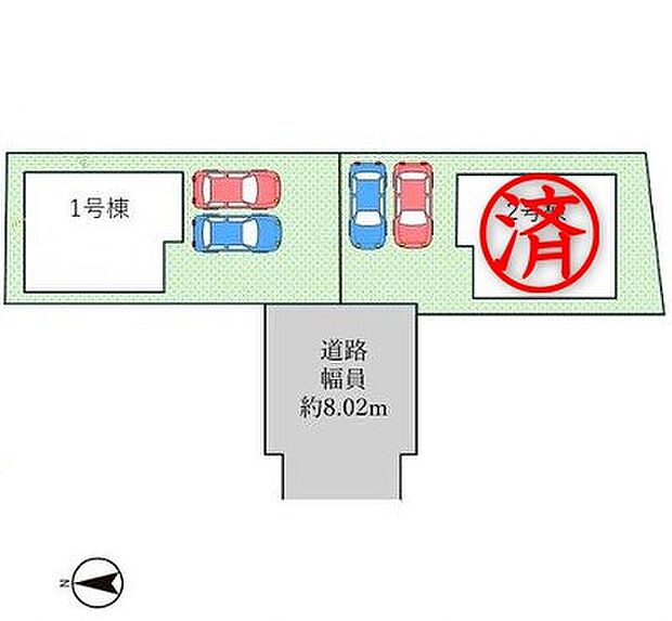カースペース2台分ございますので、家族分の自転車を駐輪したり、来客用の駐車スペースとしてもお使いいただけます♪