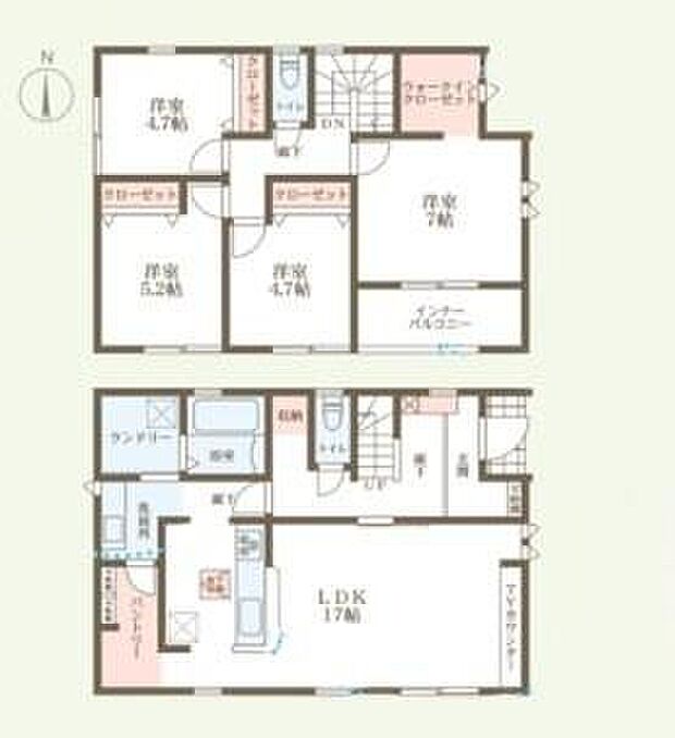 (2号棟)、4LDK、土地面積134.52m2、建物面積112.62m2
