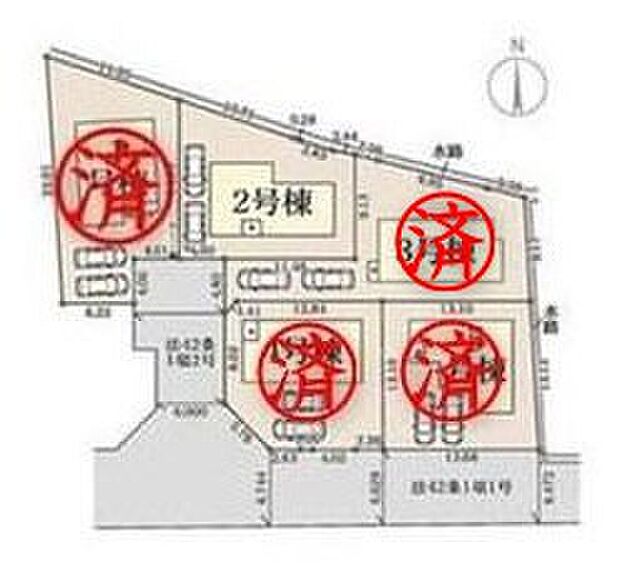 【全体区画図】分譲地にはお子様のいるご家庭も多く、見守りながら子育て出来る環境です。
全棟2台駐車可能なカースペース付き☆