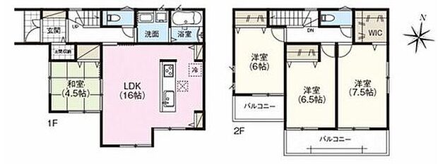 【4LDK】全居室南向きの明るいお住まい♪和室付き♪WIC&全居室収納&土間収納で、増えがちな衣類や趣味の道具などもすっきり♪
2つのバルコニーは、お洗濯物とガーデニングなど目的に応じて分けてお使いいただけます♪