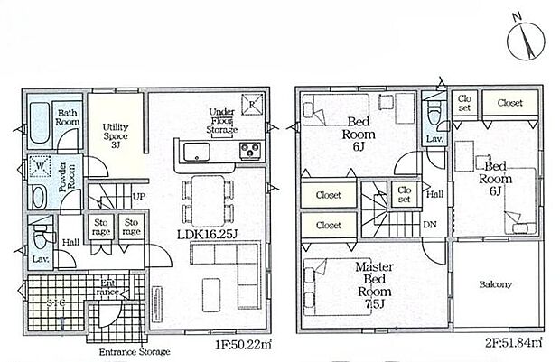 【3LDK】◇対面式キッチン＋リビングイン階段♪ご家族とのコミュニケーション重視の設計です♪◇玄関に広々SIC付き♪
◇LDKのユーティリティスペースは窓付き！作業スペース＆収納のスペースに最適です♪