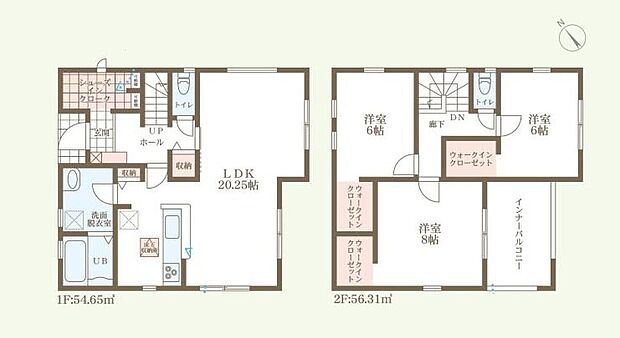 【3LDK】◇ベビーカーやゴルフバックも収納できるシューズクローク完備！
◇対面式キッチンを採用した、広々20帖超LDK！
◇急な雨でも大丈夫！広々インナーバルコニー♪
◇WICを3部屋に完備♪