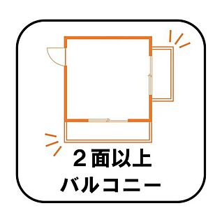 【2面以上バルコニー】