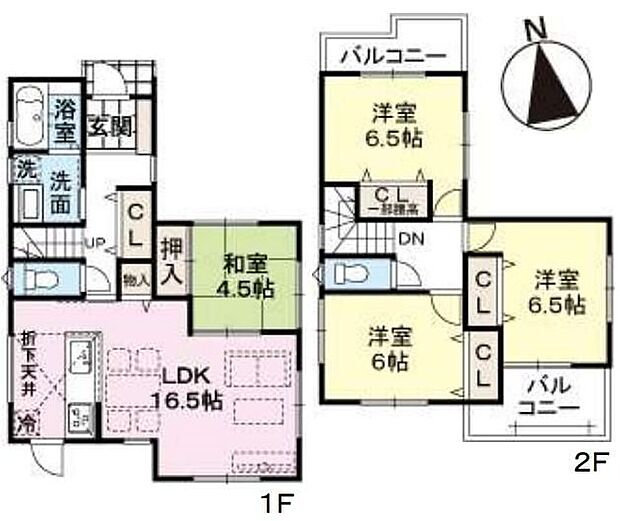 【4LDK】対面式キッチンですので、お食事の準備をしながらご家族との会話を楽しめます♪LDKに隣接した和室はお子様の遊び場やお昼寝スペースとしてもぴったりです♪2つのバルコニー付き♪