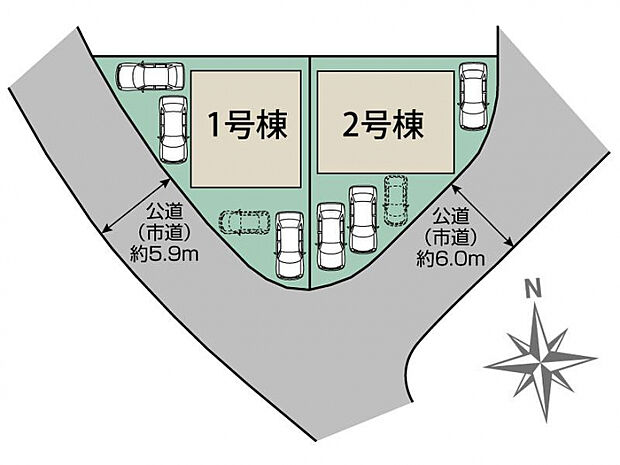 うるま市赤道1期2棟 区画図