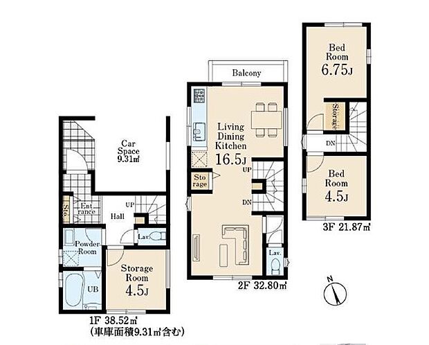 【2LDK+S】2号棟
