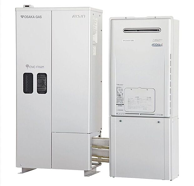 【発電・温水設備】■エネファーム レジリエンス機能搭載で災害時も安心です。停電時も最大700Wまで電力を使えます。また、発電時に発生した熱を利用してお湯をつくるので、効率的にエネルギーを活用することができます。