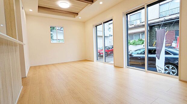 【施工例：リビング】リビングには床暖房を完備！