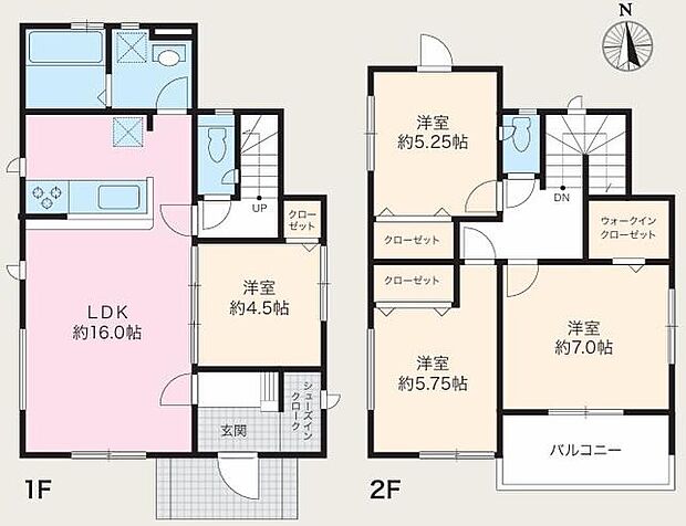 (2号棟)、価格2450万円、4LDK、土地面積210.43m2、建物面積95.22m2