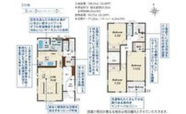３号棟
価格： 3230万円間取り： 3LDK土地面積： 108.04m2建物面積： 99.77m2