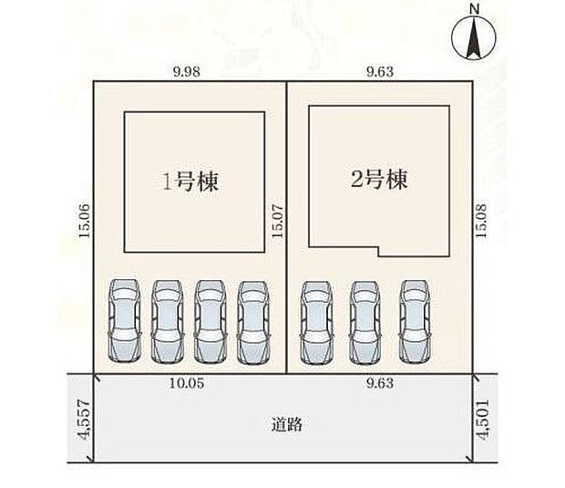 駐車3~4台可能です♪
1号棟 2,790万円
2号棟 2,890万円