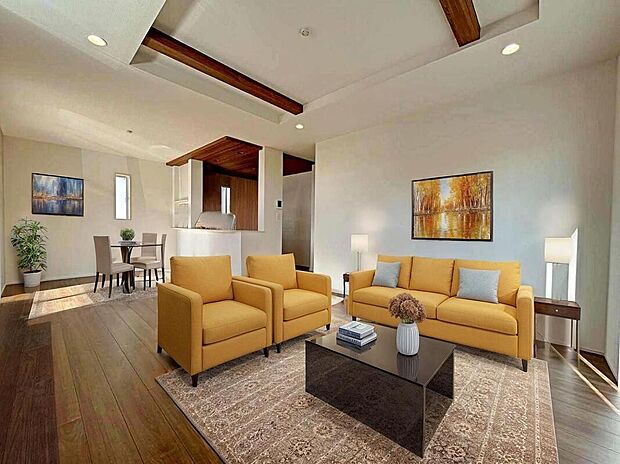 （現況の物件写真に、CG による画像処理を行っています。家具、家電、照明器具、小物、カーテン、その他のイメージはCG です。）