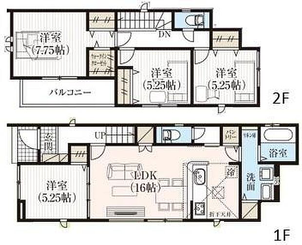 (1号棟)、価格3399万5000円、4LDK、土地面積115.86m2、建物面積99.15m2