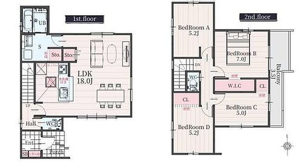 (１号棟)、価格3299万円、4LDK、土地面積103.95m2、建物面積98.53m2

