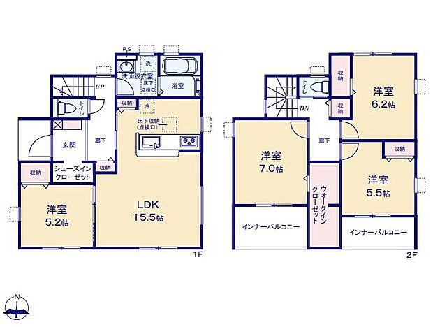 (2号棟)、価格2980万円、4LDK、土地面積152.16m2、建物面積111.79m2