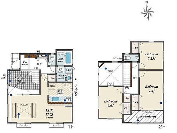 (１号棟)、価格3680万円、3LDK、土地面積132.47m2、建物面積104.75m2