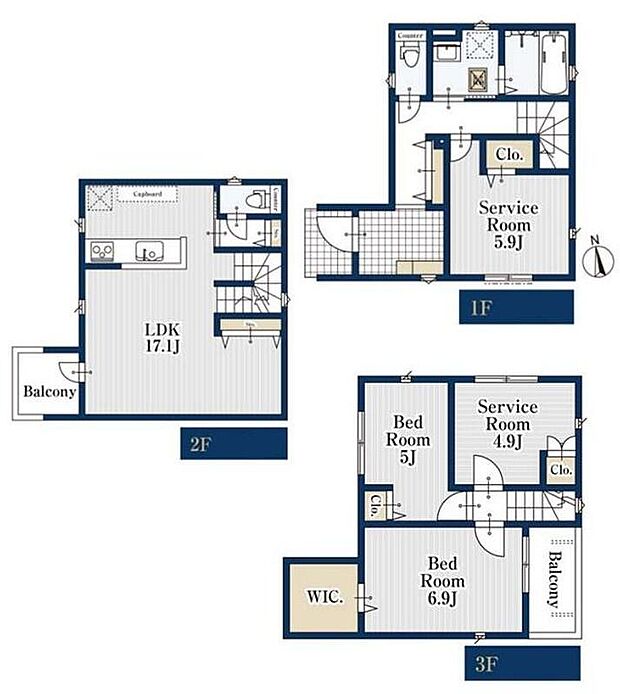 (2号棟)、価格4280万円、2LDK+2S、土地面積77.19m2、建物面積103.08m2
