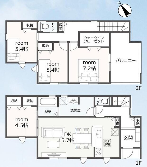 (4号棟)、価格2480万円、4LDK、土地面積179.57m2、建物面積114.28m2